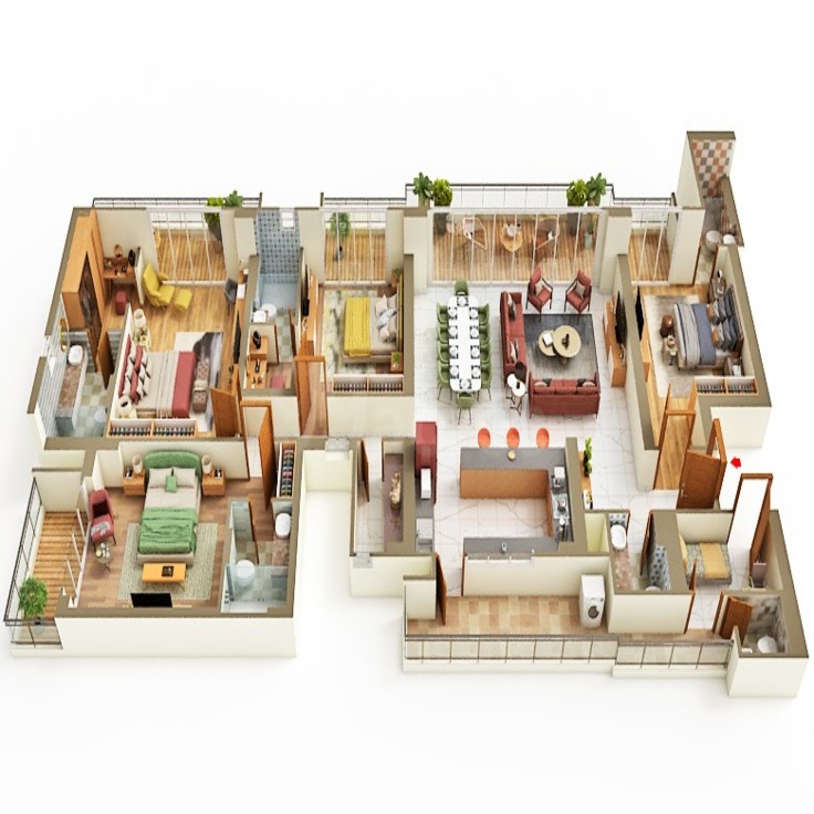 3 BHK Utility 2575 Sq.ft Floor Plan
